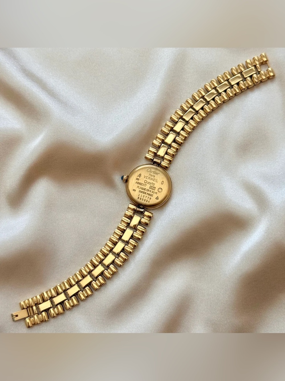 AUTHENTIC RARE VINTAGE CARTIER GOLD WATCH - WITH BOX - Picture 7 of 8